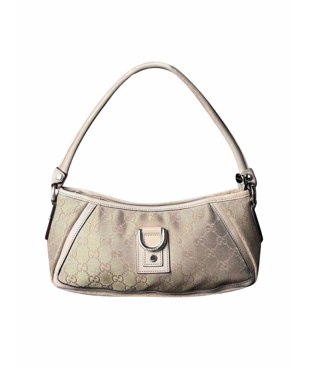 GUCCI Розовая тканевая сумка с короткими ручками, фото 1