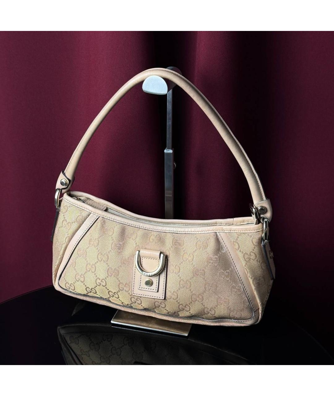 GUCCI Розовая тканевая сумка с короткими ручками, фото 2