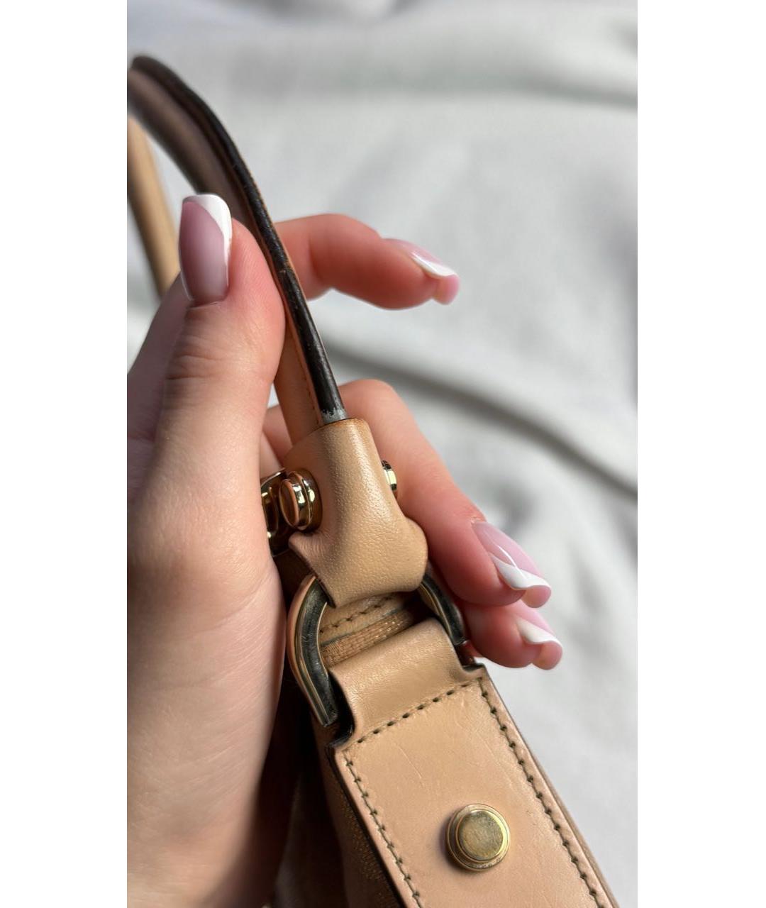 GUCCI Розовая тканевая сумка с короткими ручками, фото 6