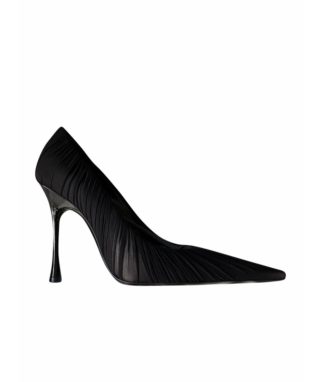 SAINT LAURENT Черные текстильные туфли, фото 1