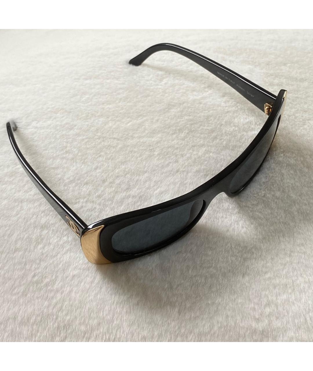 CHANEL Черные пластиковые солнцезащитные очки, фото 2