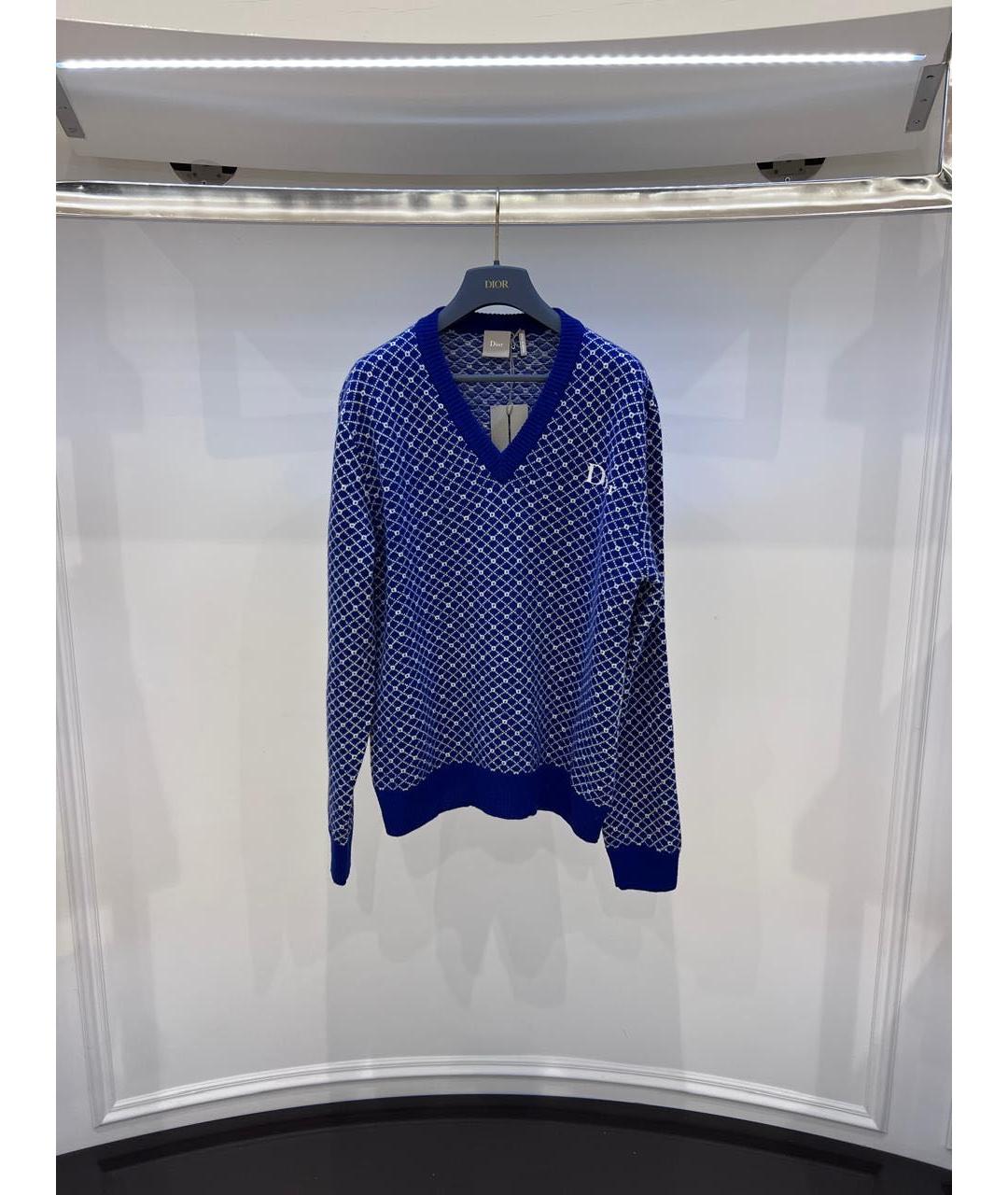 CHRISTIAN DIOR Синий джемпер / свитер, фото 3