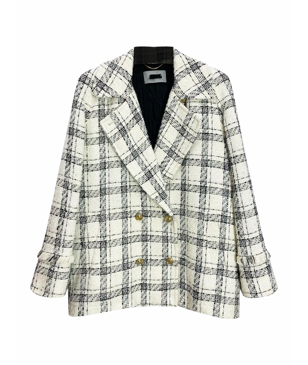 MAX MARA Белое хлопковое пальто, фото 1