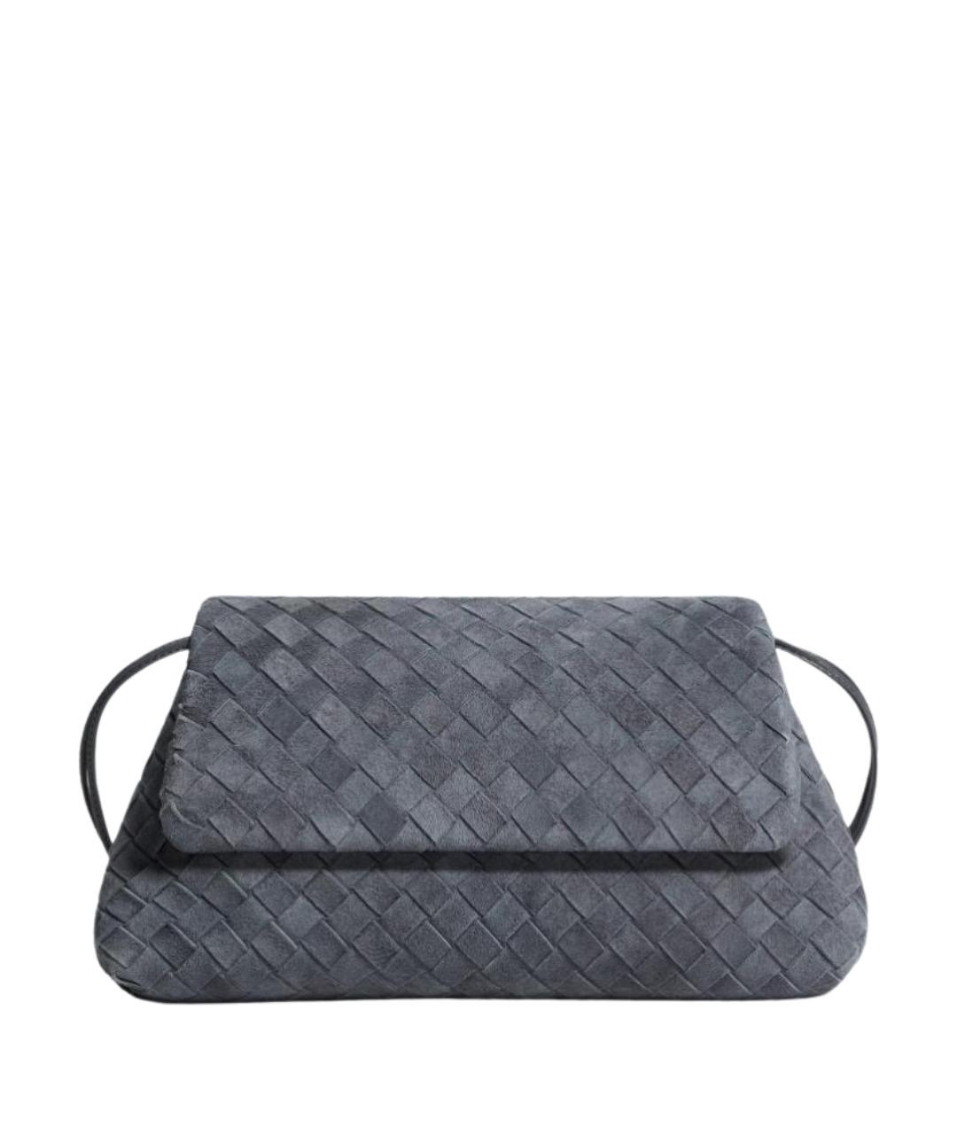 BOTTEGA VENETA Серая кожаная сумка через плечо, фото 1