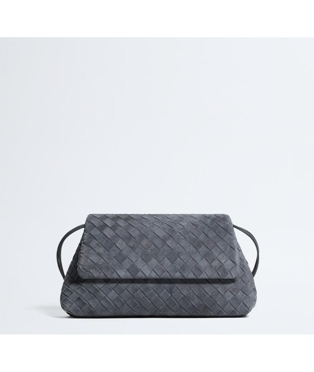 BOTTEGA VENETA Серая кожаная сумка через плечо, фото 7