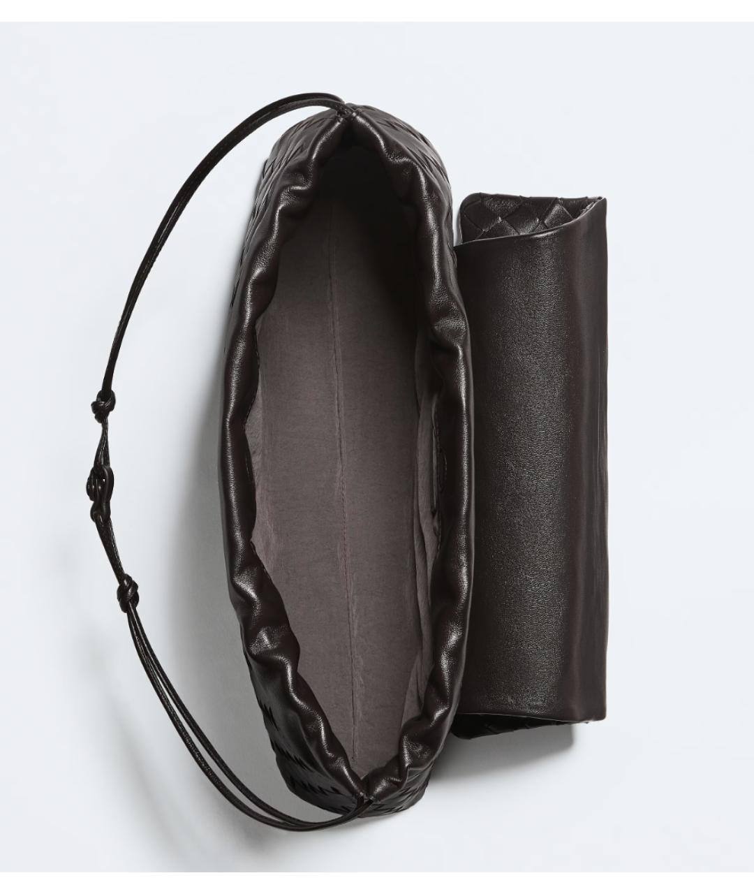 BOTTEGA VENETA Коричневая кожаная сумка через плечо, фото 5