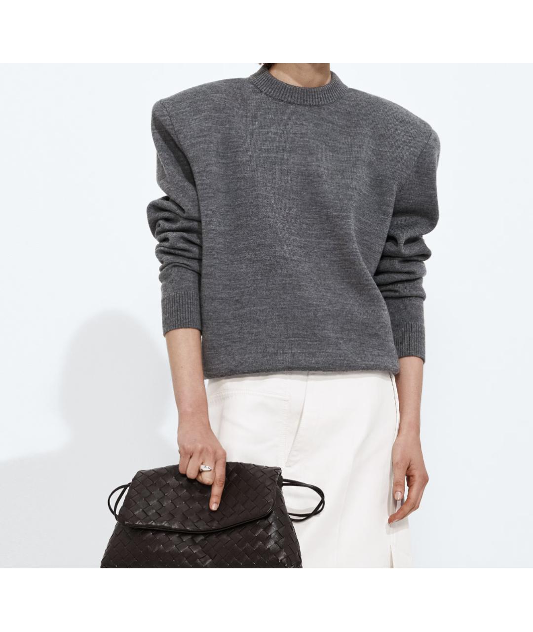 BOTTEGA VENETA Коричневая кожаная сумка через плечо, фото 6