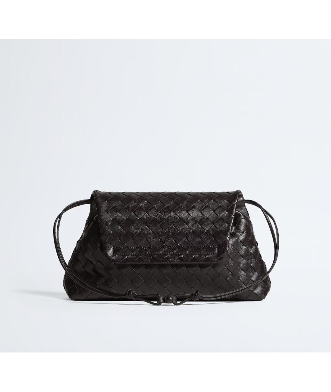BOTTEGA VENETA Коричневая кожаная сумка через плечо, фото 3