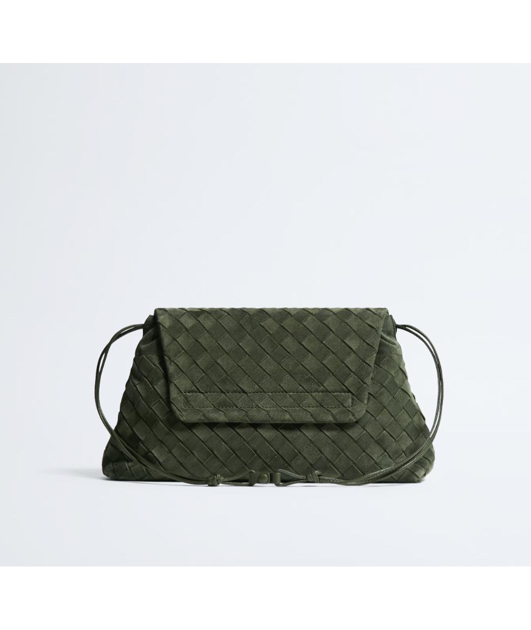 BOTTEGA VENETA Зеленая кожаная сумка через плечо, фото 3