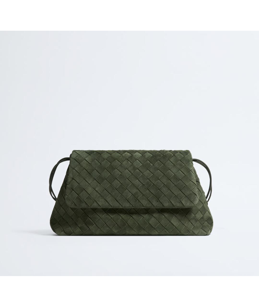 BOTTEGA VENETA Зеленая кожаная сумка через плечо, фото 6