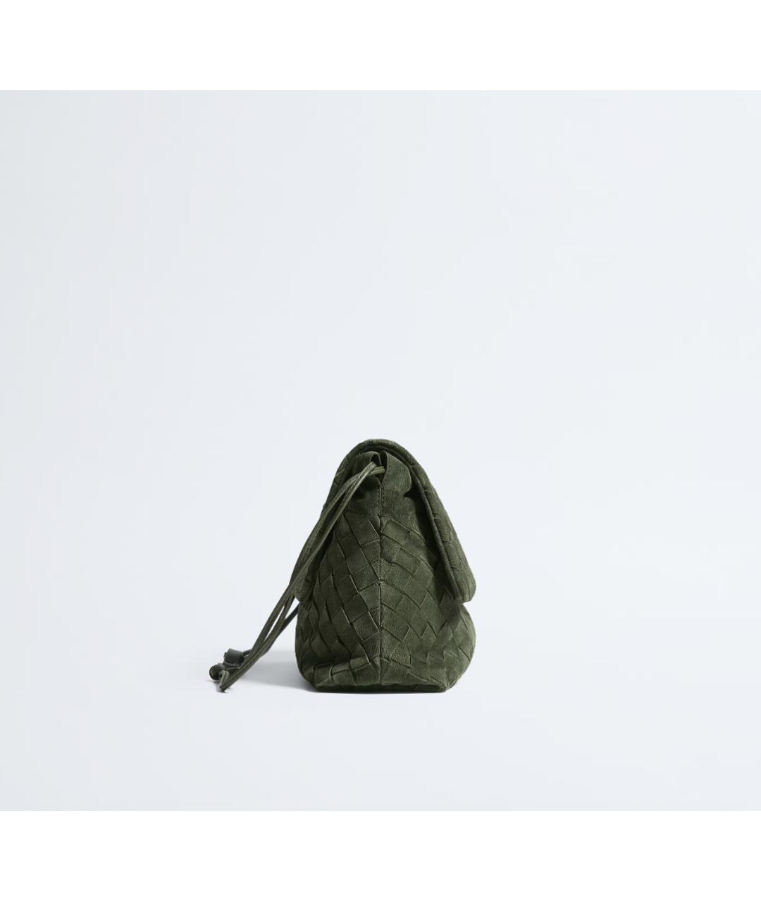 BOTTEGA VENETA Зеленая кожаная сумка через плечо, фото 4