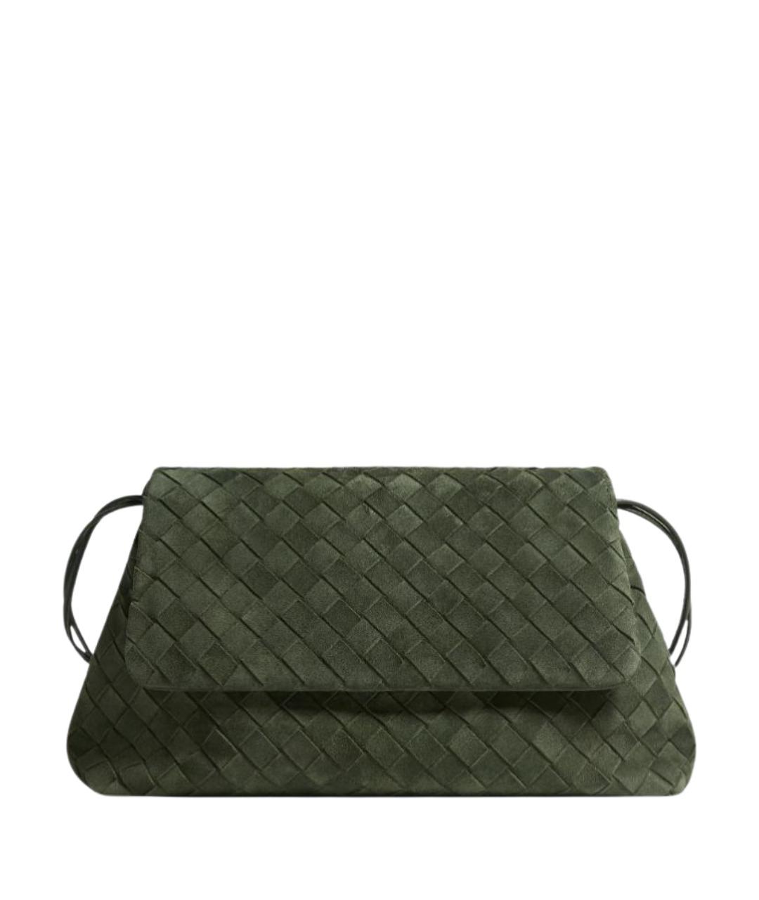 BOTTEGA VENETA Зеленая кожаная сумка через плечо, фото 1