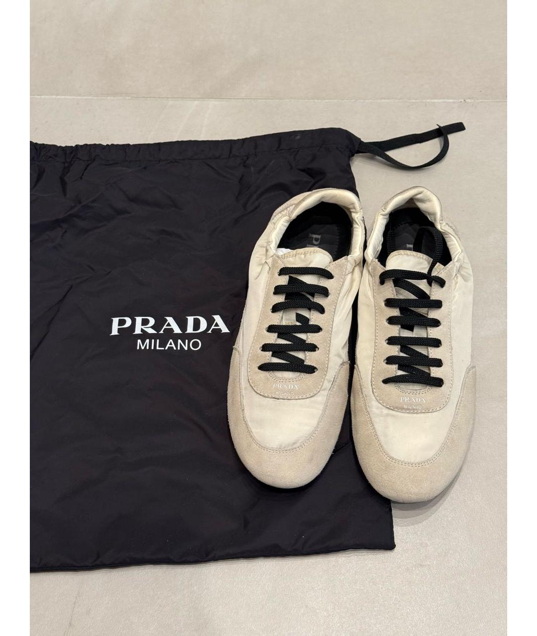PRADA Бежевые кеды, фото 2