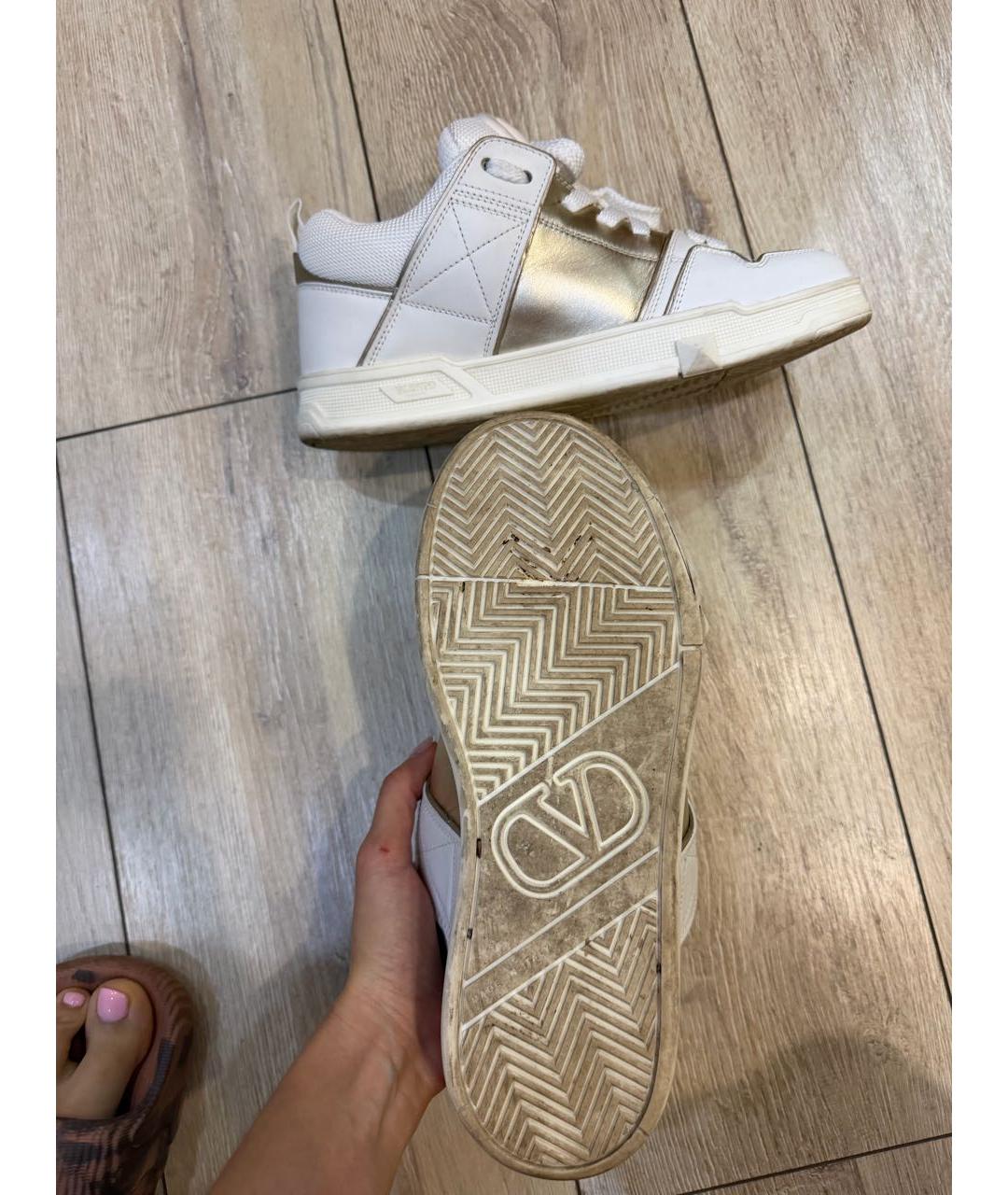 VALENTINO Белые кожаные кроссовки, фото 6