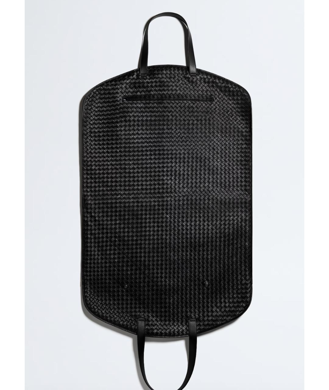 BOTTEGA VENETA Черная кожаная дорожная/спортивная сумка, фото 2