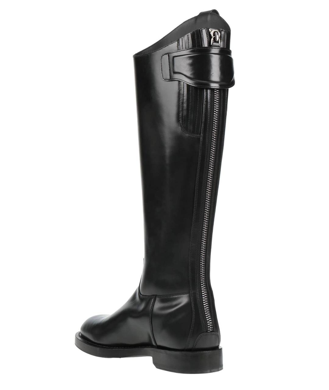 DOLCE&GABBANA Черные кожаные сапоги, фото 4