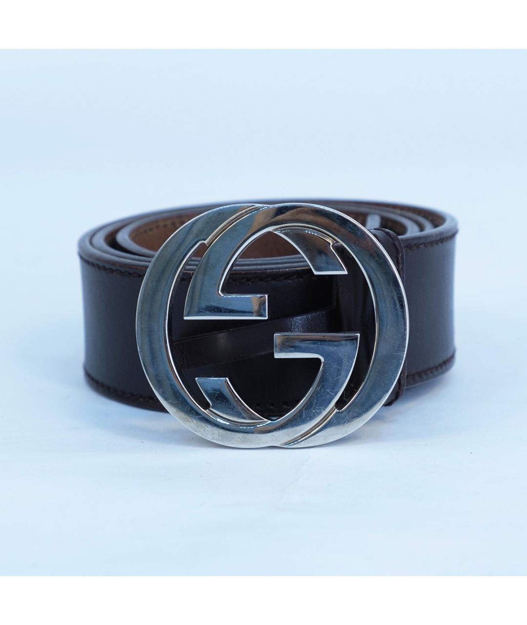 GUCCI Коричневый кожаный ремень, фото 3