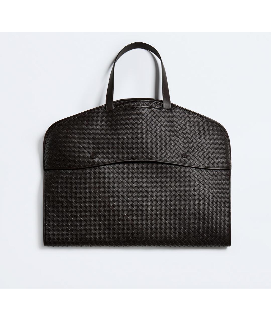 BOTTEGA VENETA Коричневая кожаная дорожная/спортивная сумка, фото 5