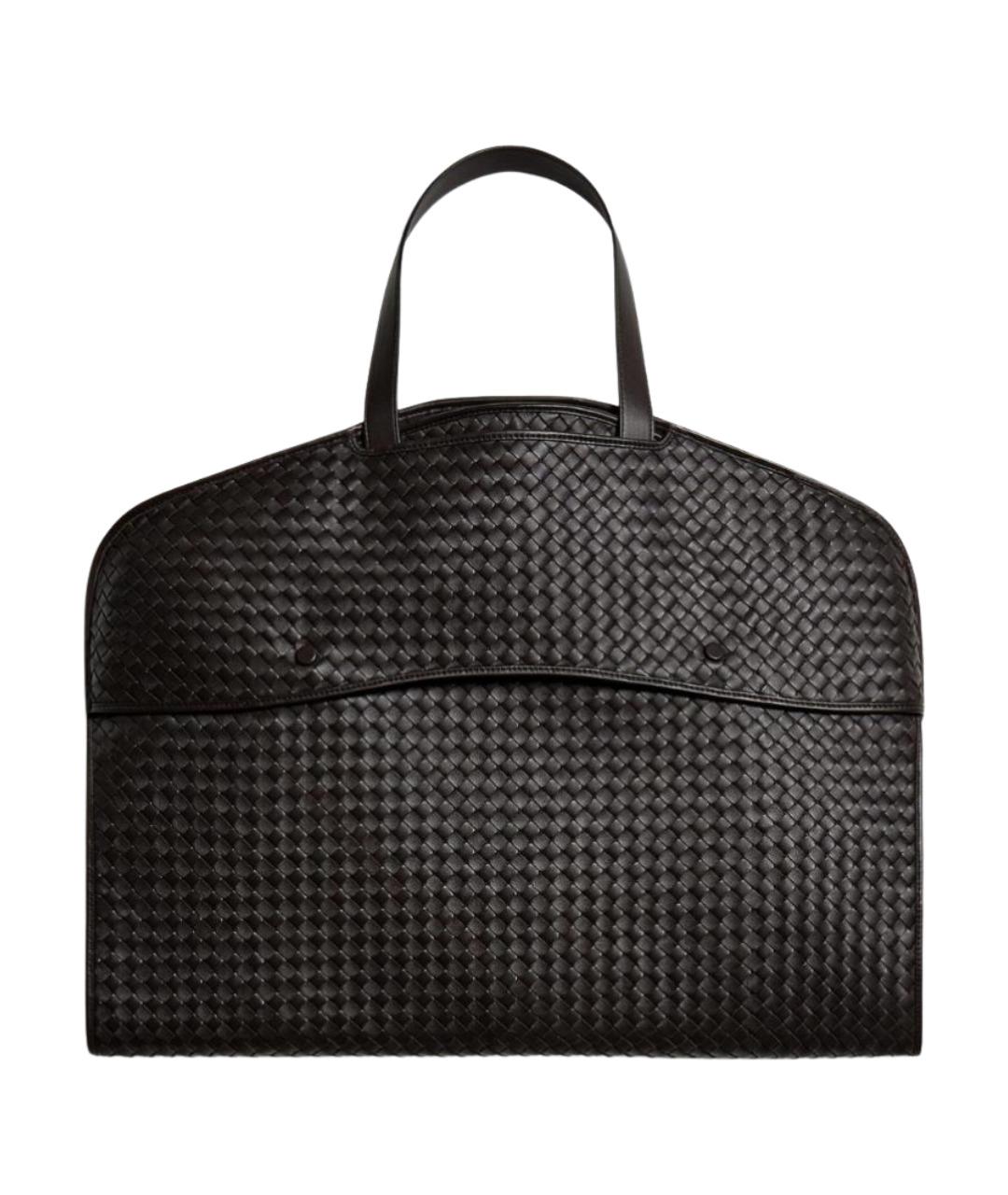 BOTTEGA VENETA Коричневая кожаная дорожная/спортивная сумка, фото 1