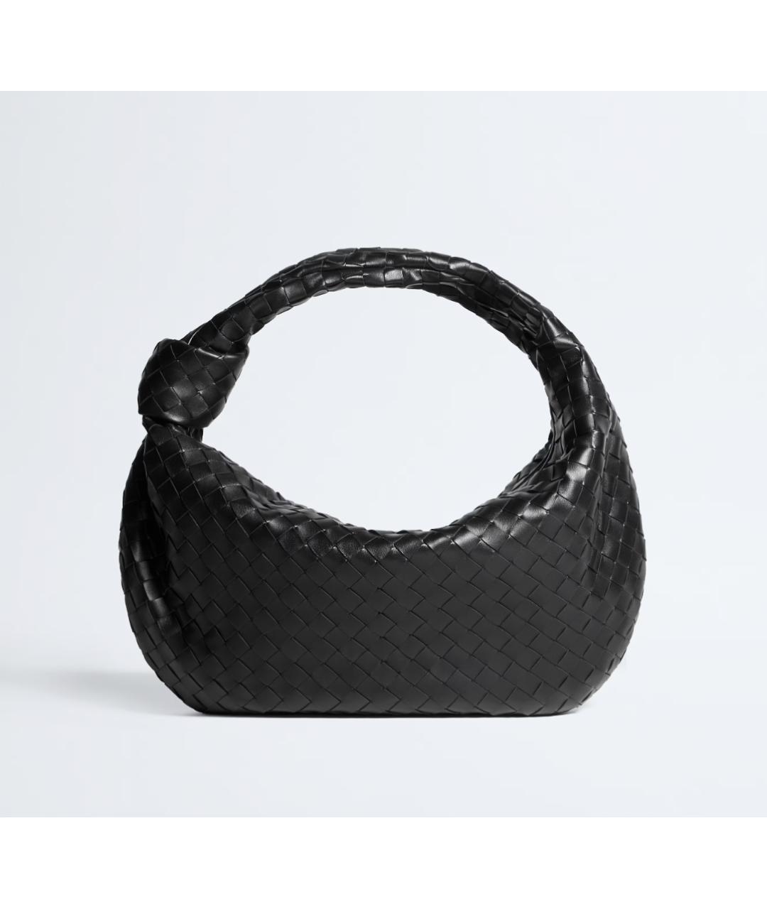 BOTTEGA VENETA Черная кожаная сумка с короткими ручками, фото 5