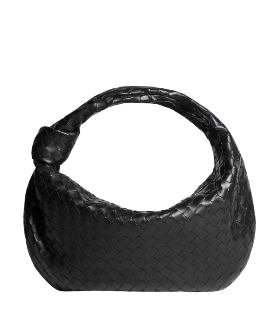 BOTTEGA VENETA Черная кожаная сумка с короткими ручками, фото 1