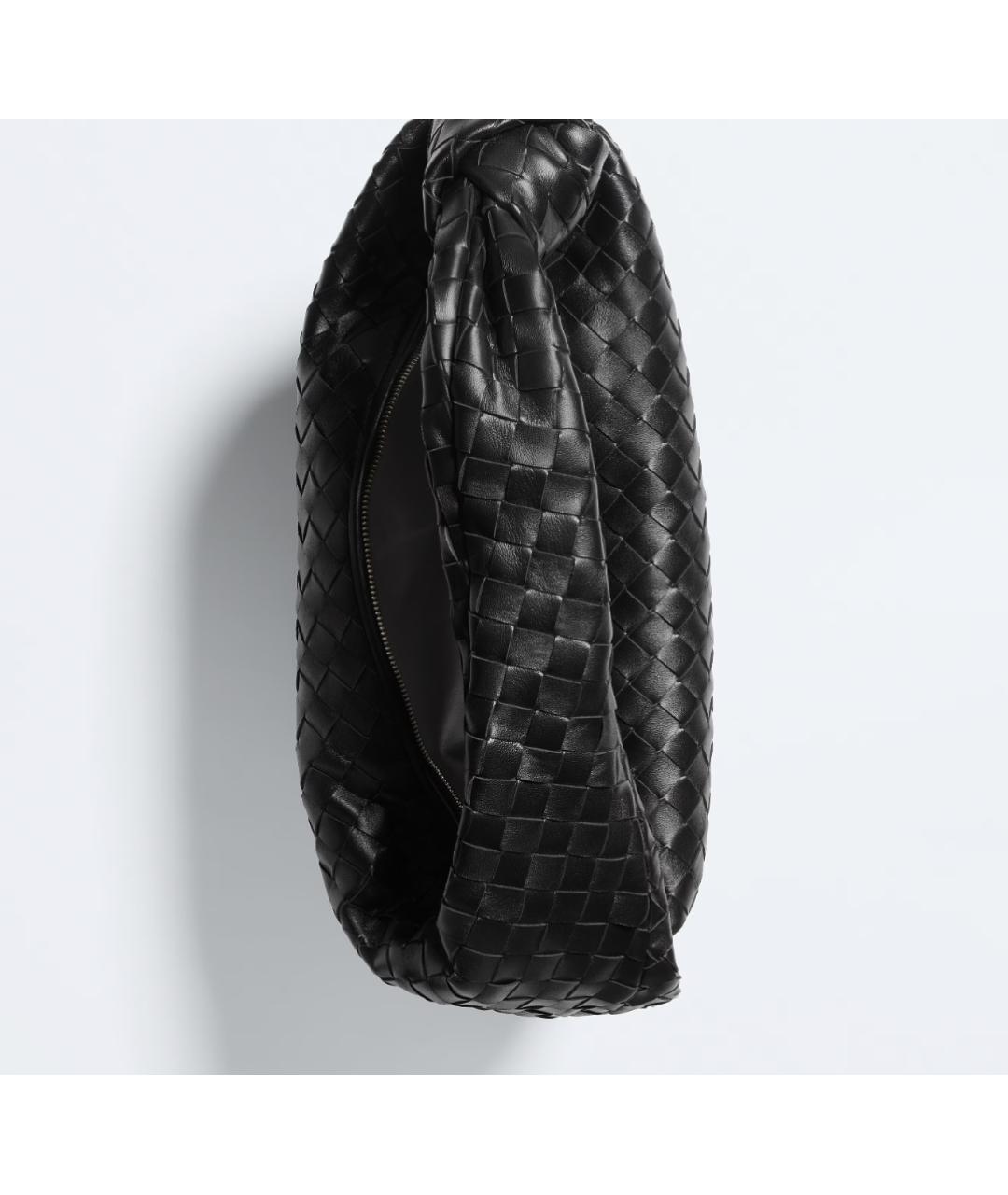 BOTTEGA VENETA Черная кожаная сумка с короткими ручками, фото 3