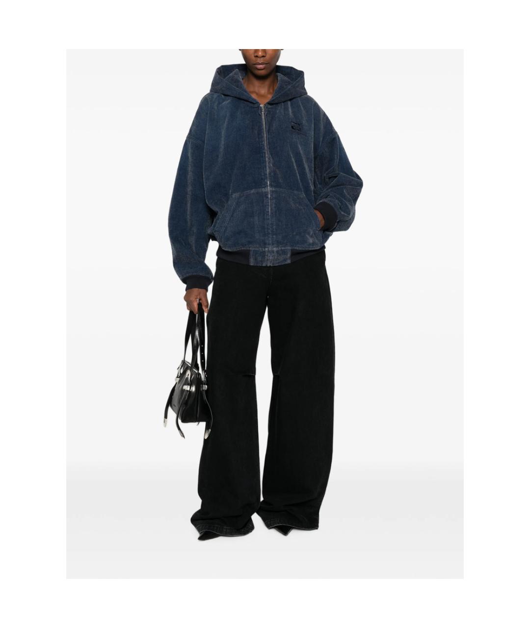ALEXANDER WANG Синяя хлопковая куртка, фото 3
