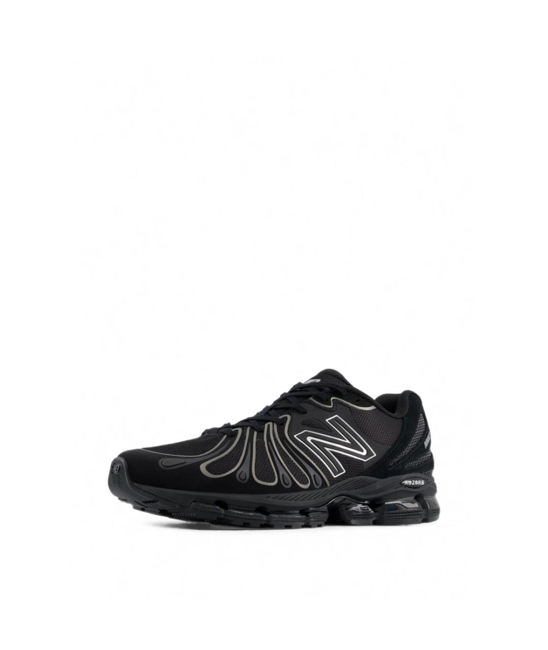 NEW BALANCE Черные кожаные низкие кроссовки / кеды, фото 3