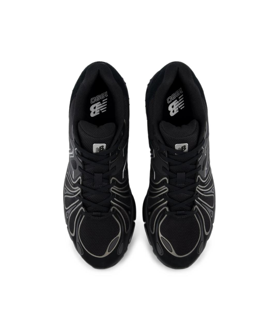 NEW BALANCE Черные кожаные низкие кроссовки / кеды, фото 4