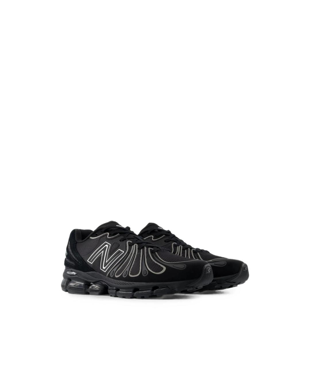 NEW BALANCE Черные кожаные низкие кроссовки / кеды, фото 5