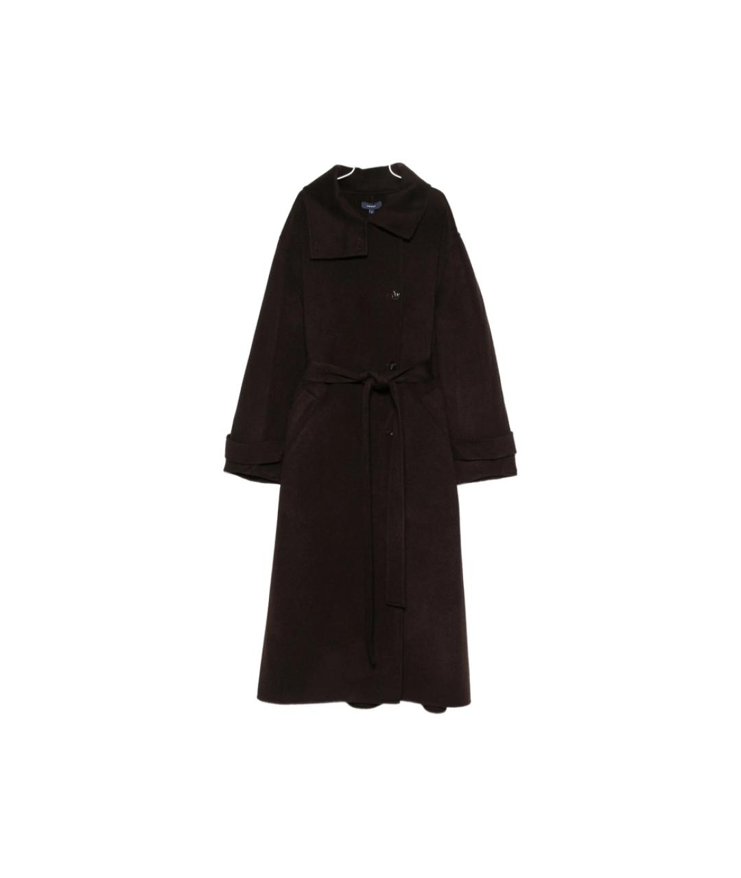 SOEUR Коричневое шерстяное пальто, фото 5