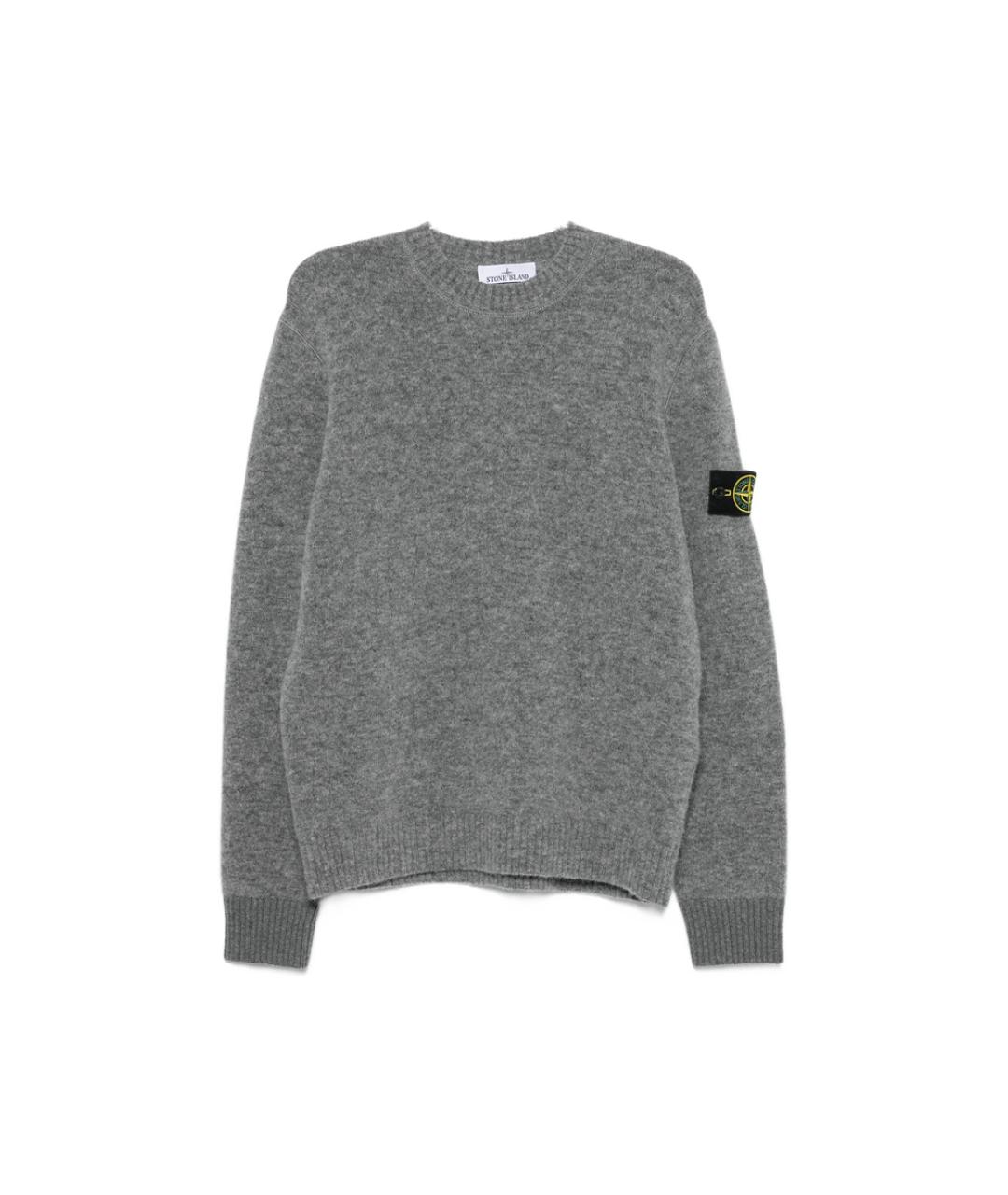 STONE ISLAND Серый шерстяной джемпер / свитер, фото 1