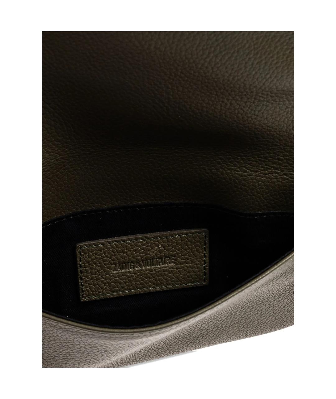 ZADIG & VOLTAIRE Зеленая кожаная сумка тоут, фото 2