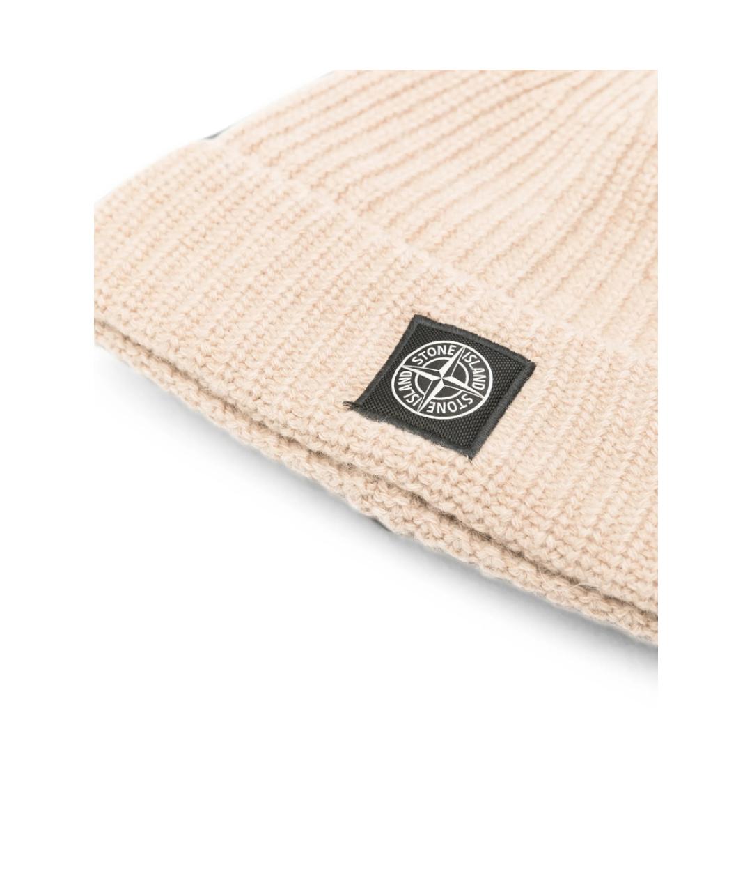 STONE ISLAND Бежевая шапка, фото 2