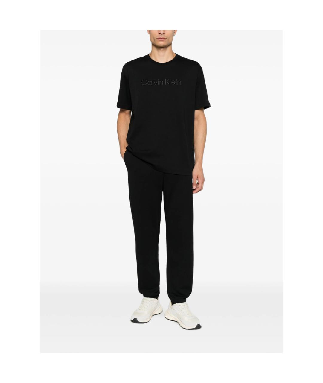 CALVIN KLEIN Черная хлопковая футболка, фото 4