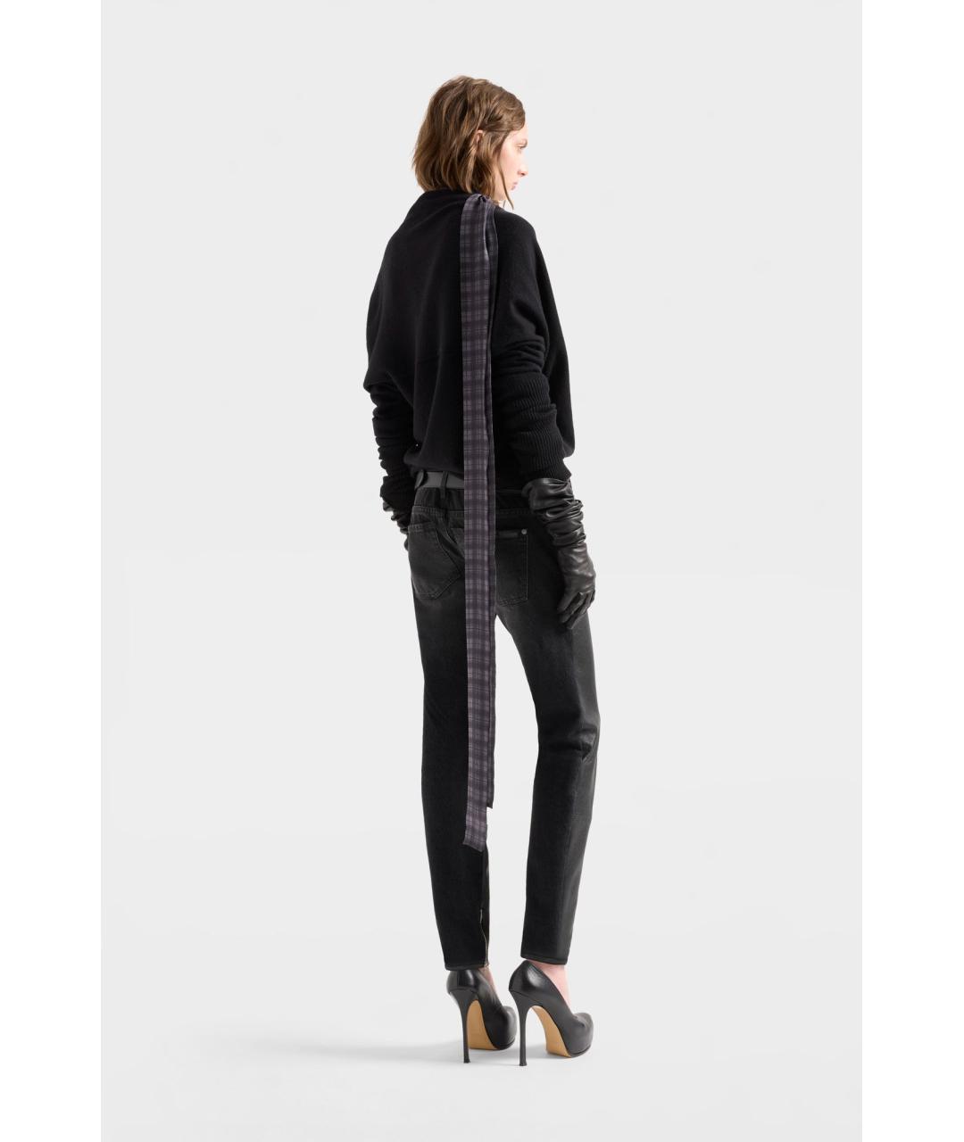 7 FOR ALL MANKIND Черные хлопковые джинсы слим, фото 3