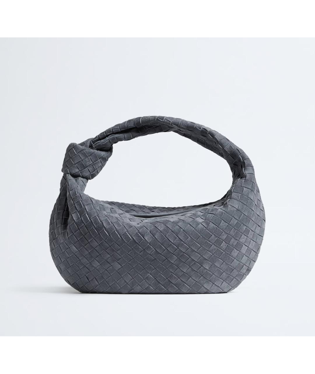 BOTTEGA VENETA Серая кожаная сумка с короткими ручками, фото 6
