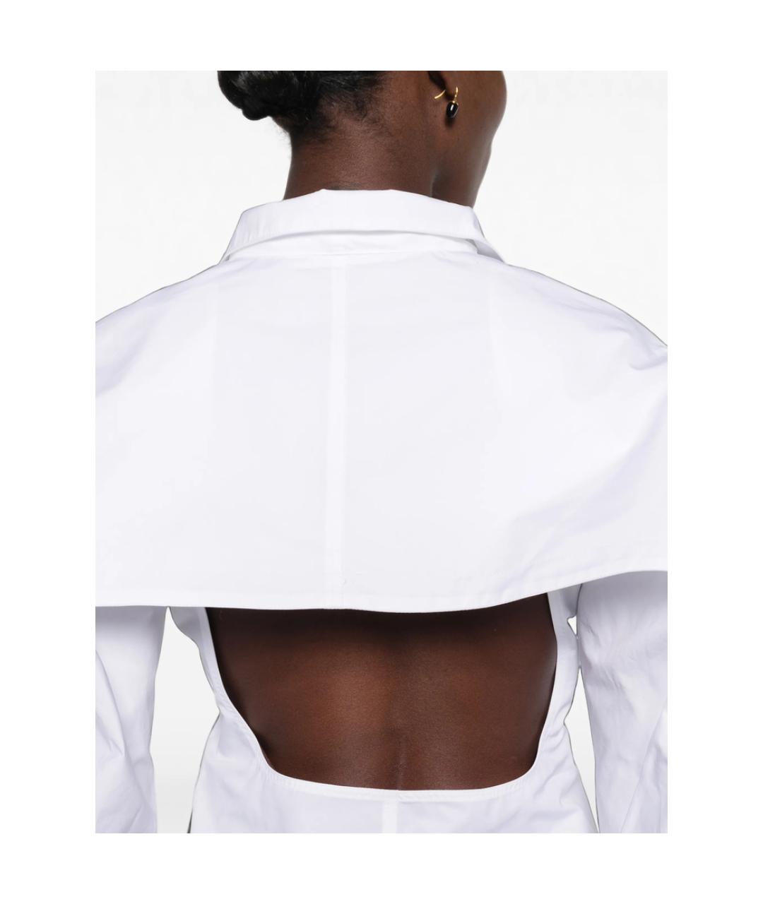 JACQUEMUS Белая хлопковая рубашка, фото 4