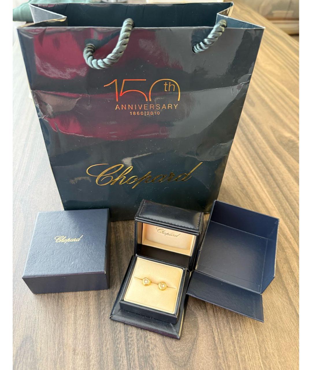 CHOPARD Золотые серьги из желтого золота, фото 2