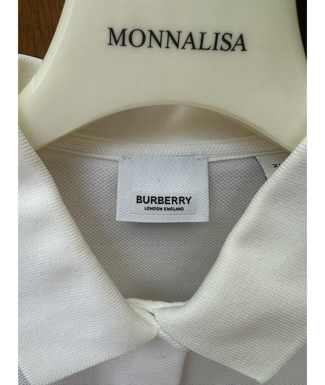 BURBERRY Белая хлопковая водолазка, фото 3