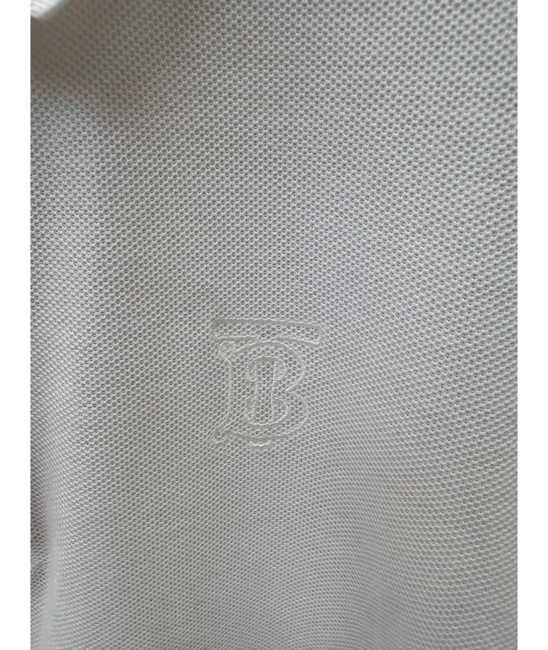 BURBERRY Белая хлопковая водолазка, фото 4
