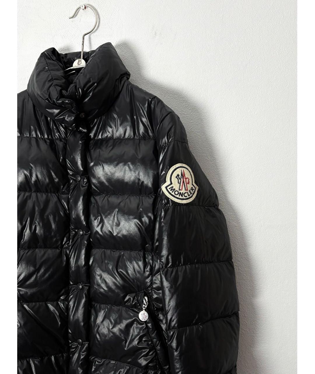 MONCLER Черный полиамидовый пуховик, фото 3