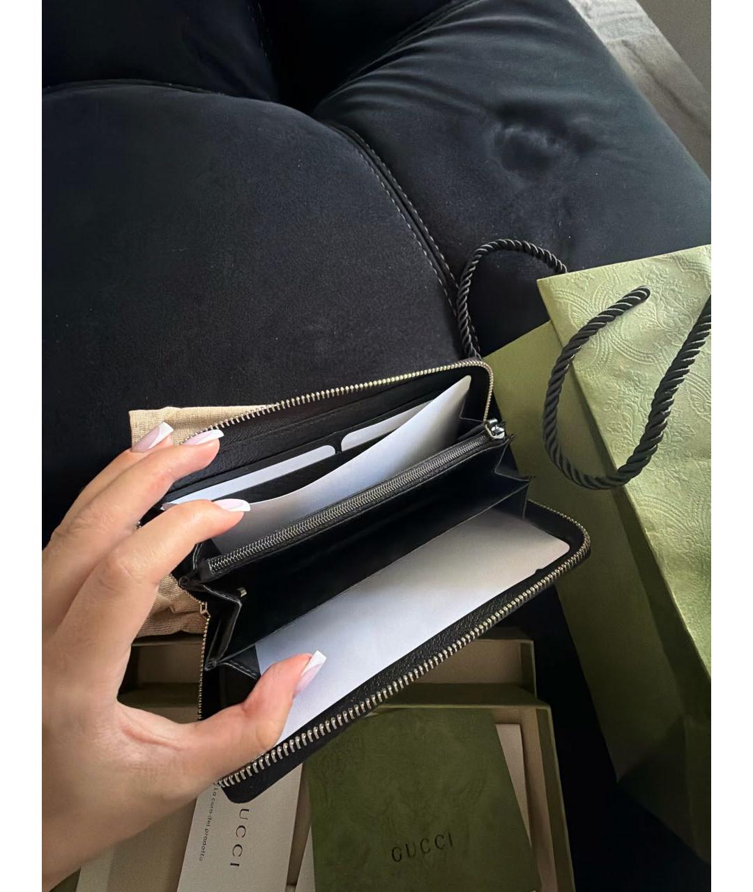 GUCCI Черный кошелек, фото 3