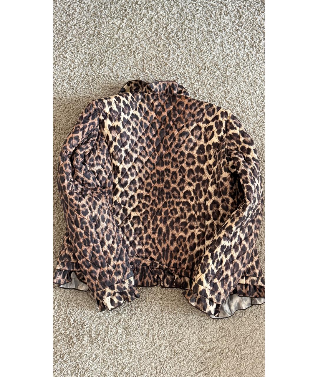 LOVE MOSCHINO Золотая полиэстеровая куртка, фото 2