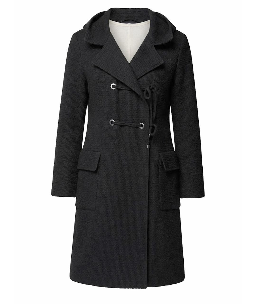 CHANEL Черное хлопковое пальто, фото 1