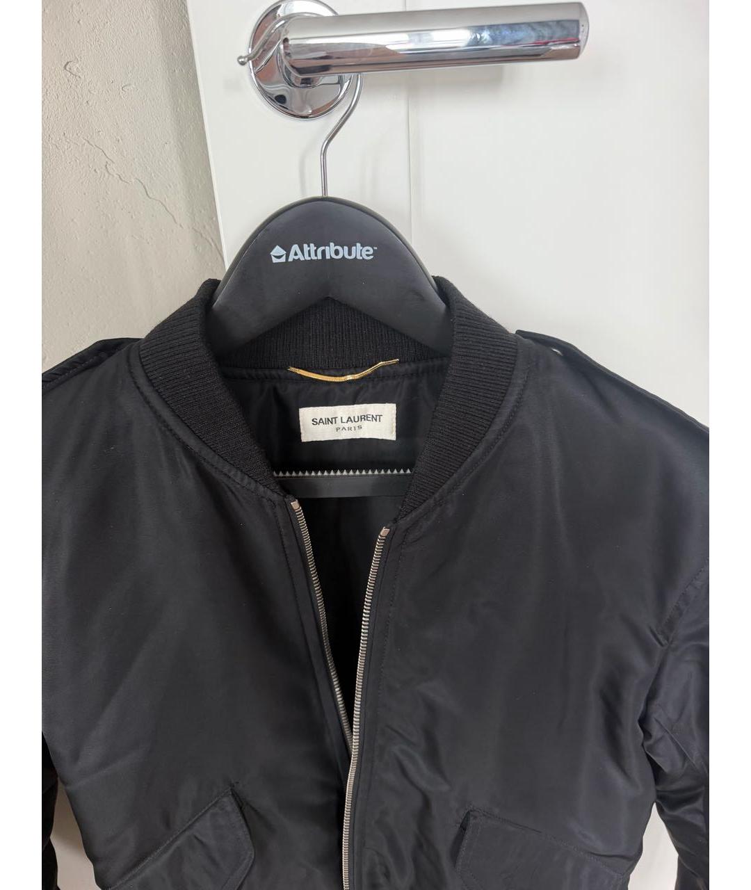 SAINT LAURENT Черная нейлоновая куртка, фото 3