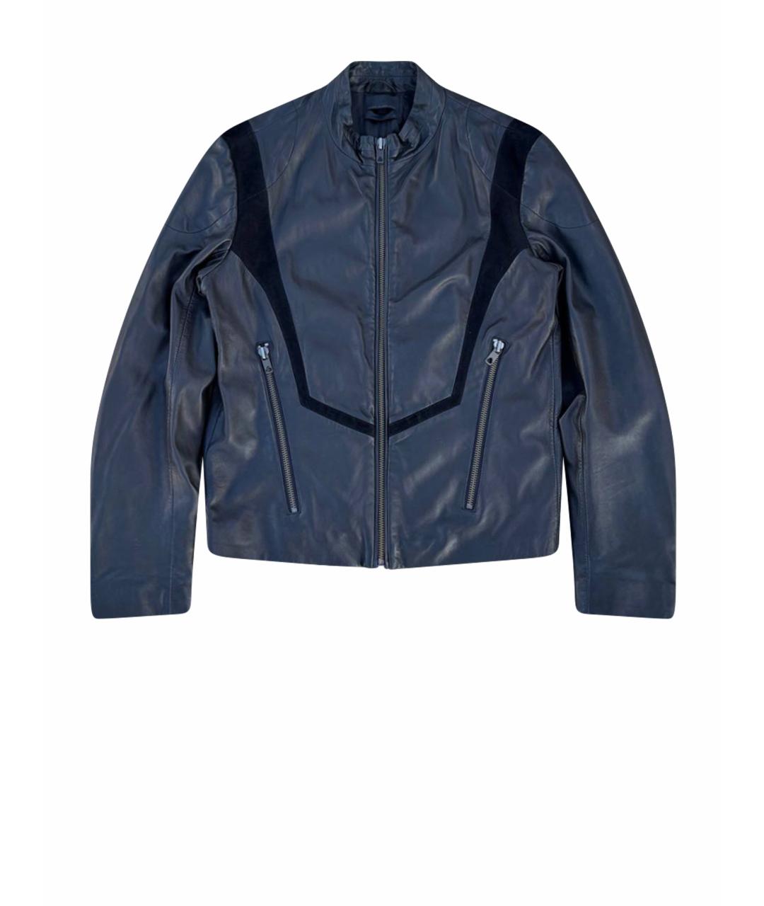 DIESEL BLACK GOLD Черная кожаная куртка, фото 1