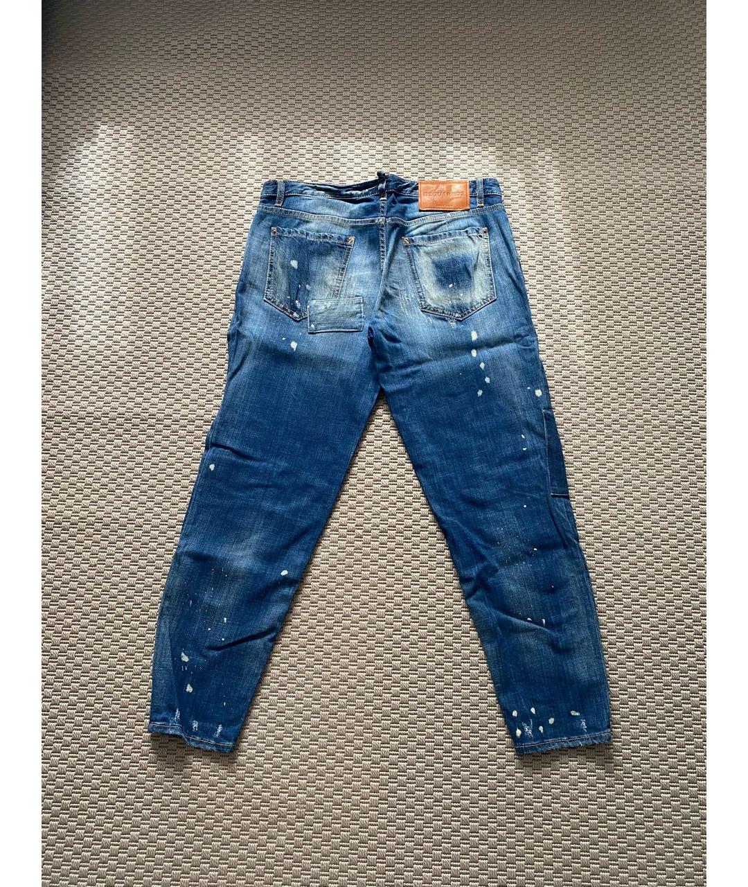 DSQUARED2 Синие хлопковые джинсы слим, фото 2