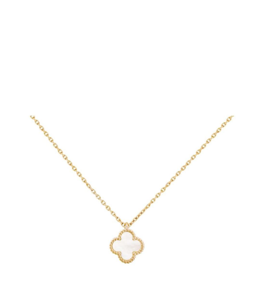 VAN CLEEF & ARPELS Белое колье из желтого золота, фото 1