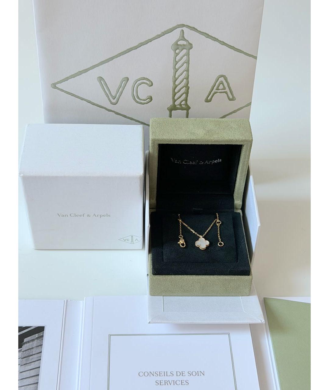 VAN CLEEF & ARPELS Белое колье из желтого золота, фото 3